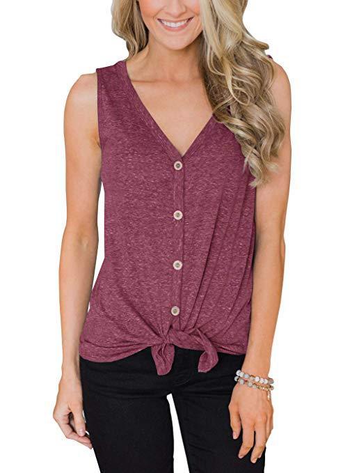 Women's V-Neck Sleeveless Top