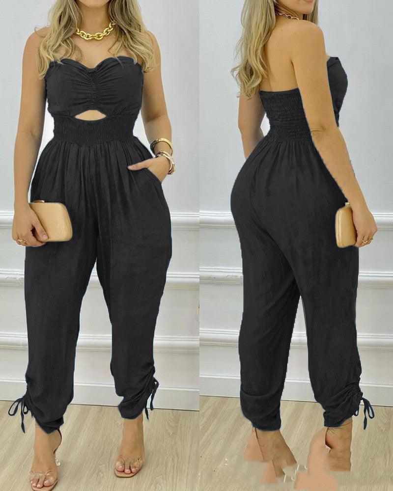 Women's Tube Top One-piece Trousers