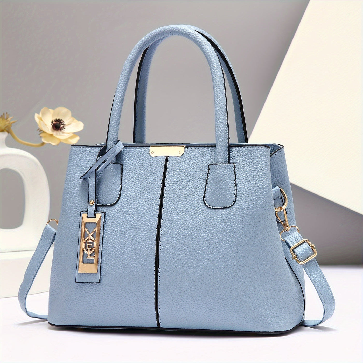 1pc Fashionable Large Tote - PU Leather, Versatile Shoulder & Crossbody Bag