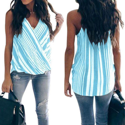 New Fashion Striped Stitching Camisole