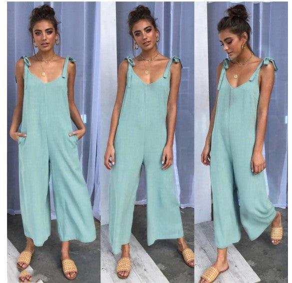 Summer Wide Leg Dress Jumpsuit