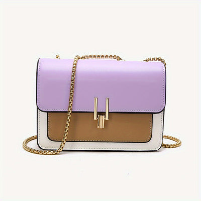 Fashion Flap Shoulder Bag - Women's Buckle Decor Crossbody with Wide Strap