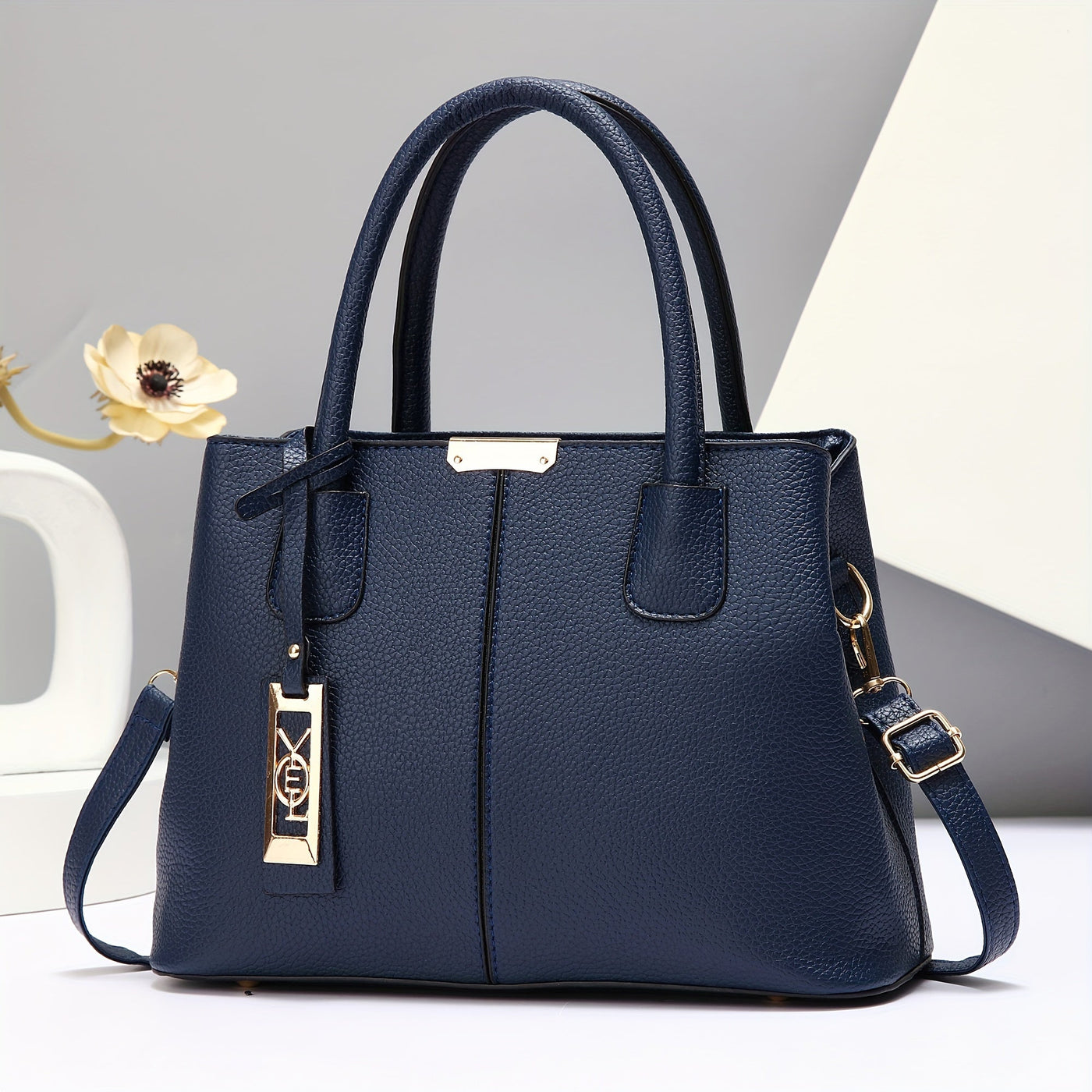 1pc Fashionable Large Tote - PU Leather, Versatile Shoulder & Crossbody Bag