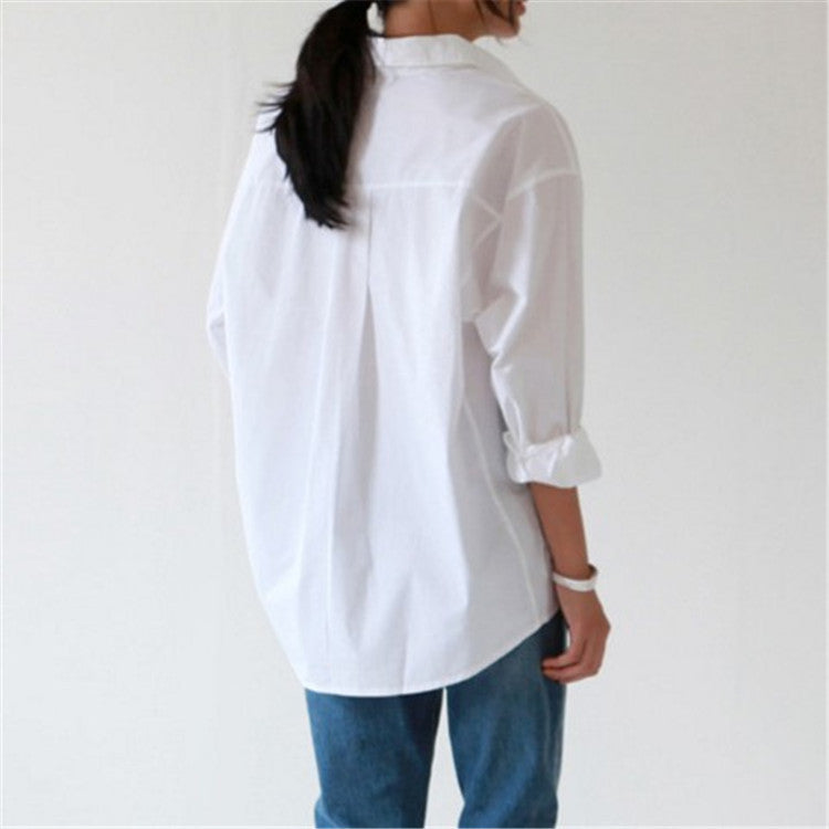 Korean Women's Cardigan Mid-Length Loose And Thin Shirt