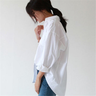 Korean Women's Cardigan Mid-Length Loose And Thin Shirt