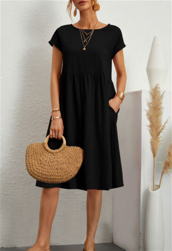 Women's Cotton A-line Skirt Dress