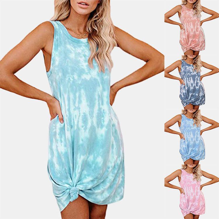 Women's Tie-Dye Sleeveless Casual Sundress