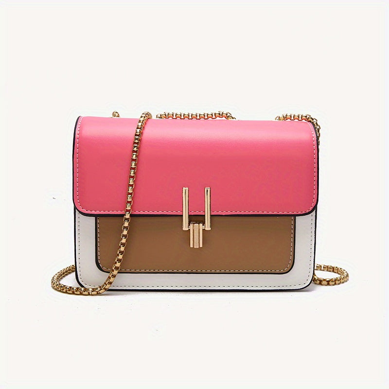 Fashion Flap Shoulder Bag - Women's Buckle Decor Crossbody with Wide Strap