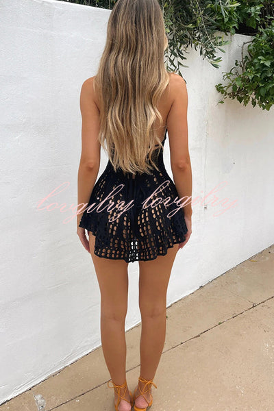 Sexy Queen Knit Hollow Beach Mini Dress