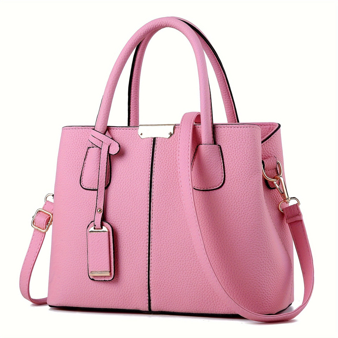 1pc Fashionable Large Tote - PU Leather, Versatile Shoulder & Crossbody Bag