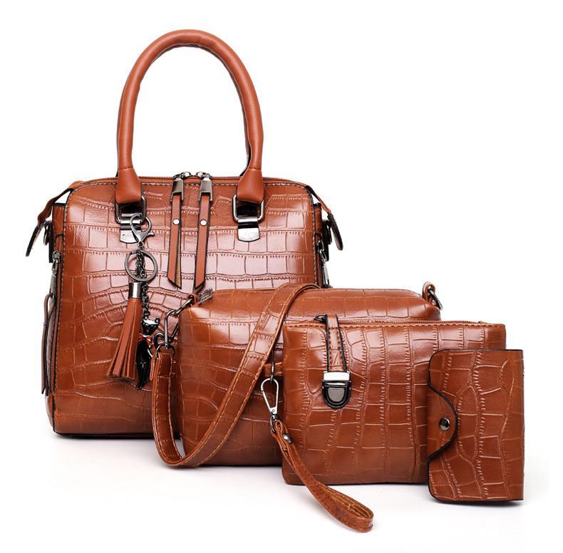 Olivia™ - Modern 4-Piece Leather Bag Set