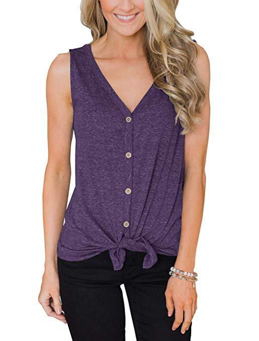 Women's V-Neck Sleeveless Top