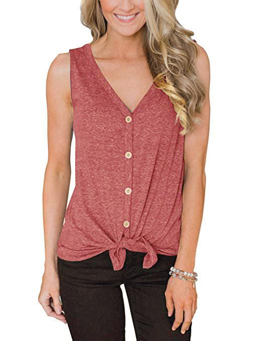 Women's V-Neck Sleeveless Top