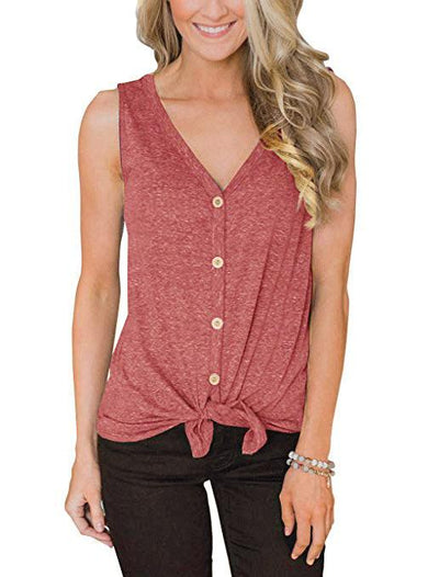 Women's V-Neck Sleeveless Top