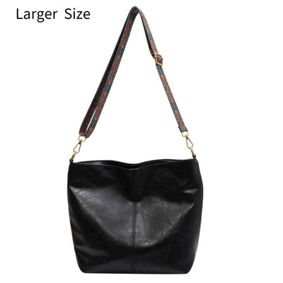 Geometric Strap Hobo Bag - Large Capacity, Retro Crossbody