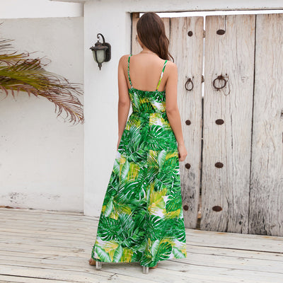 Flowers Long Summer Swing Holiday Beach Dress