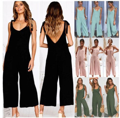 Summer Wide Leg Dress Jumpsuit