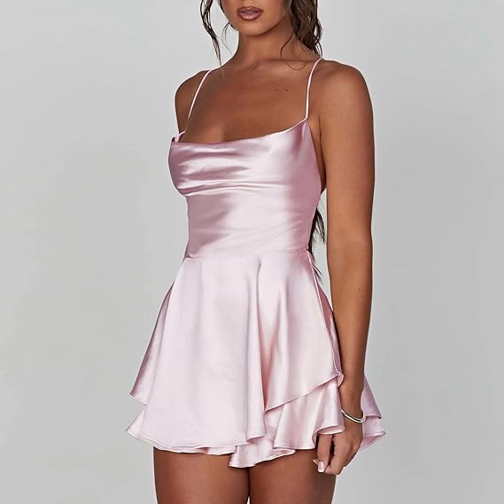 Acewonders™ Backless Satin Dress