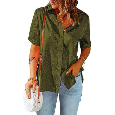 Top Cardigan Loose Short Sleeve Shirt