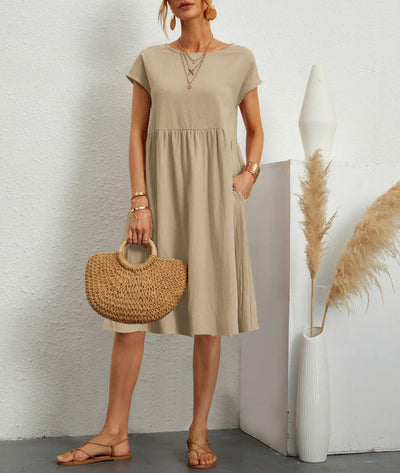 Women's Cotton A-line Skirt Dress