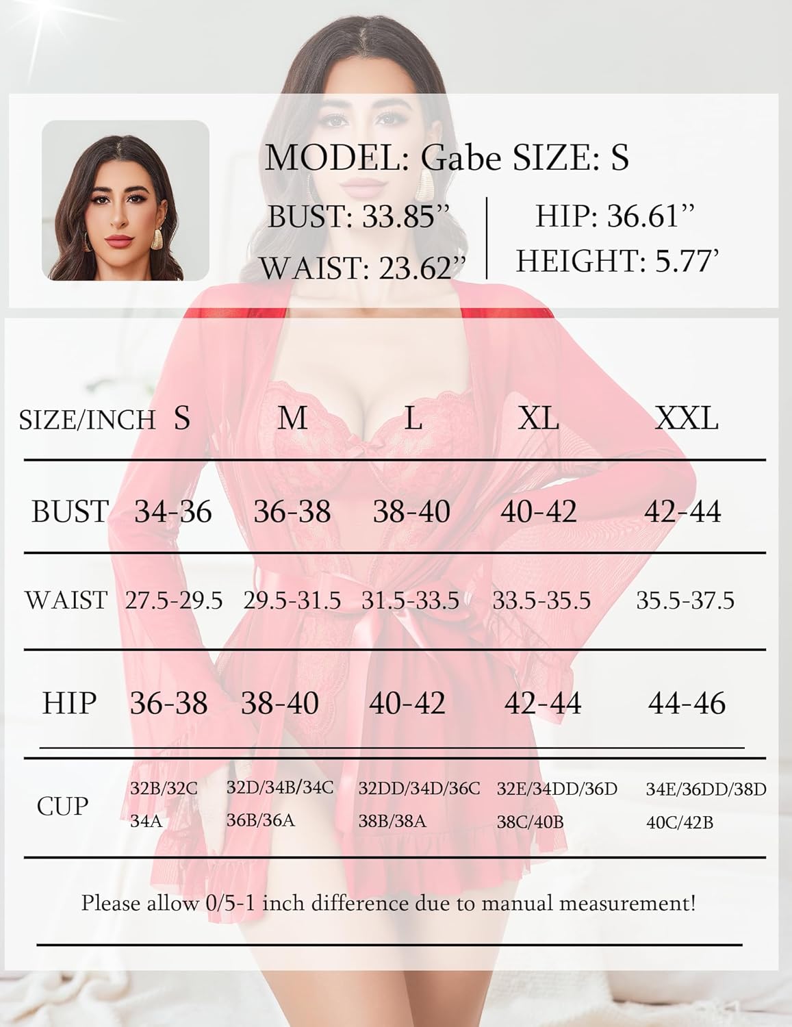 2 Piece Sheer Kimono Robe with Lace Teddy