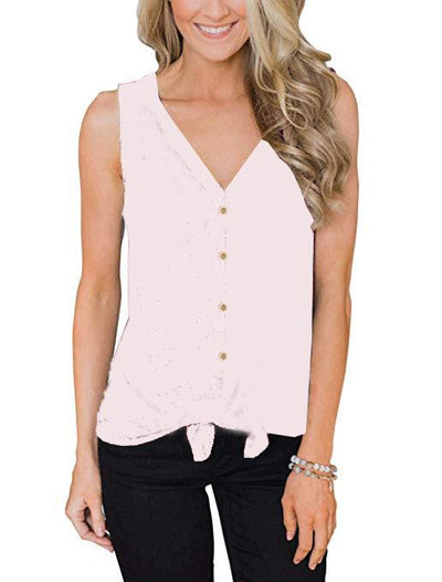 Women's V-Neck Sleeveless Top