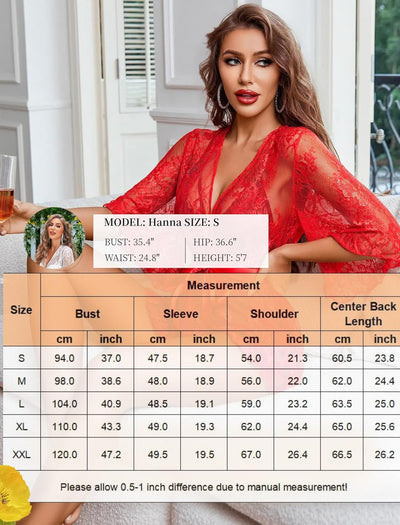 Lace Robes Babydoll Lingerie Dress