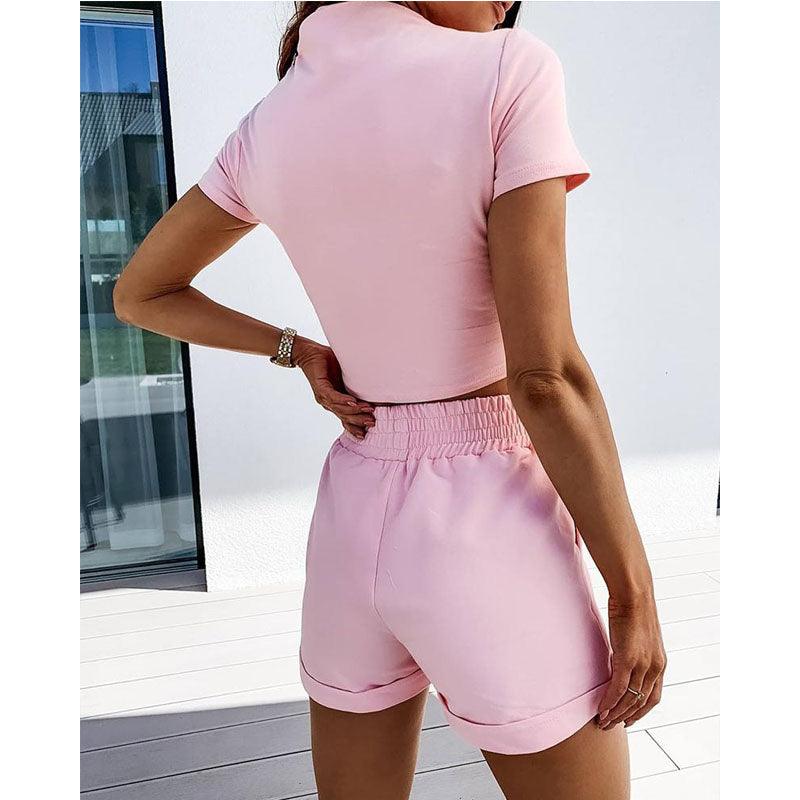 Solid Color Tight-Fitting Fashion Casual Suit