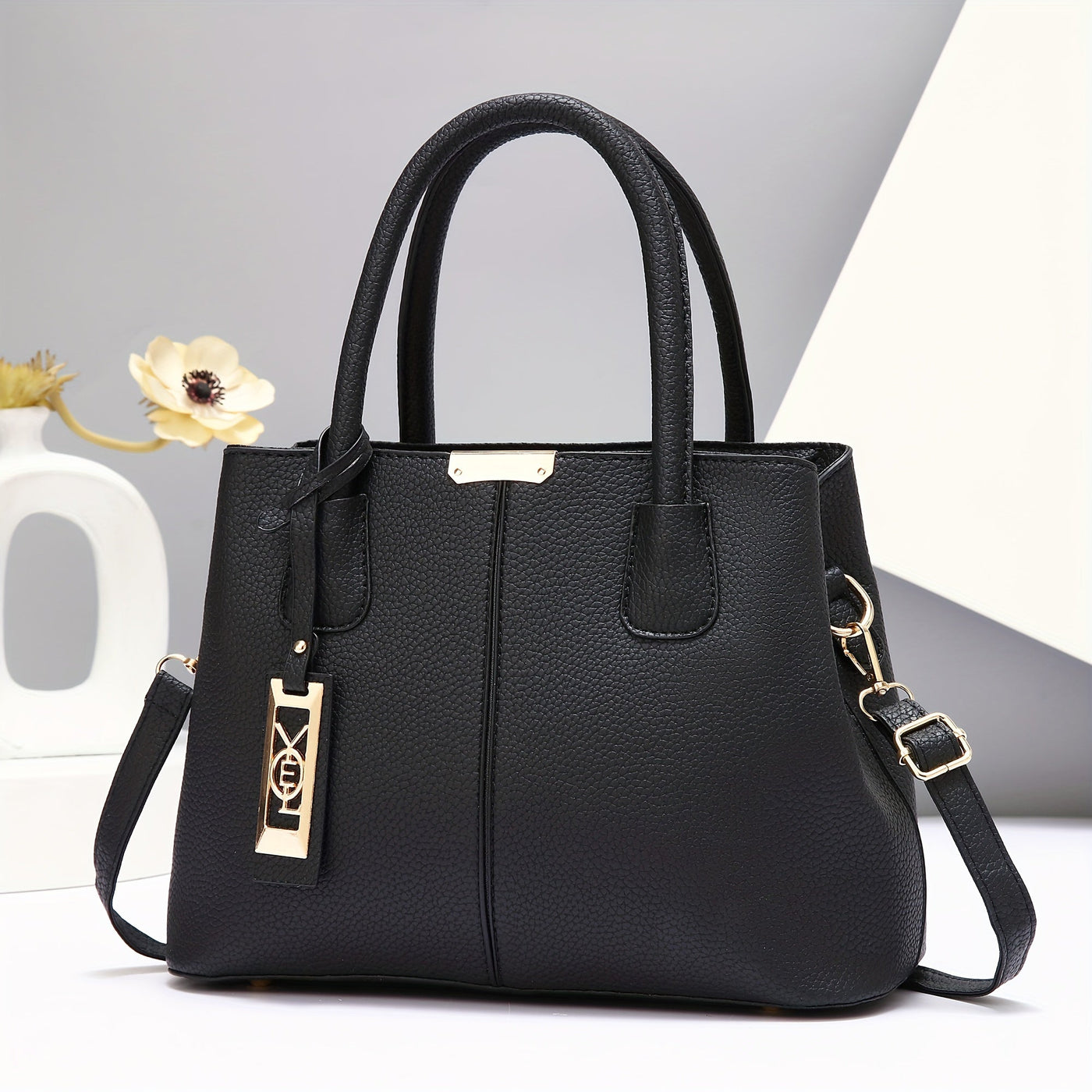 1pc Fashionable Large Tote - PU Leather, Versatile Shoulder & Crossbody Bag