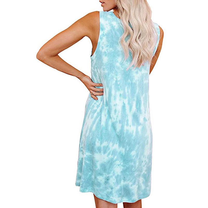 Women's Tie-Dye Sleeveless Casual Sundress