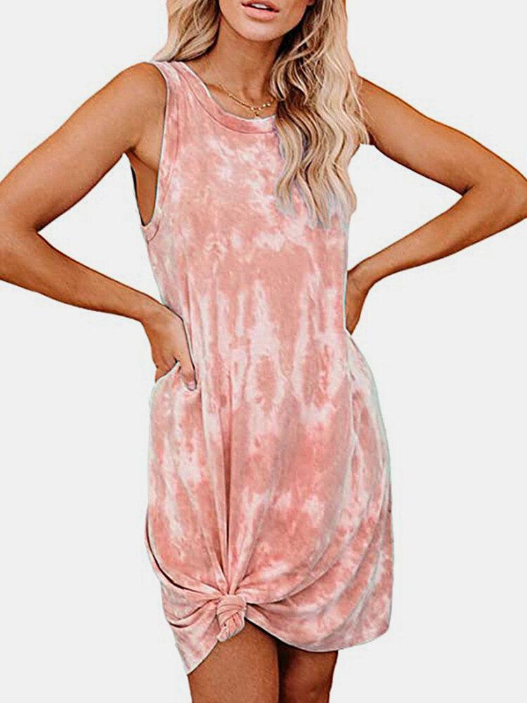 Women's Tie-Dye Sleeveless Casual Sundress