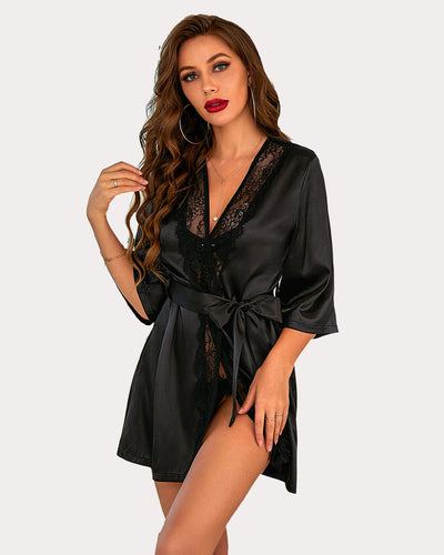Kimono Satin Short Silky Robes