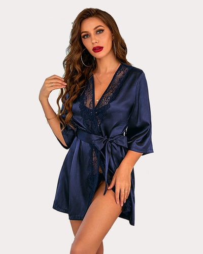 Kimono Satin Short Silky Robes