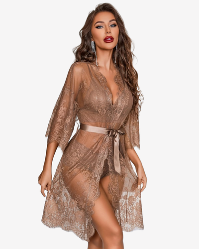 3 Piece Bra and Panty Sets with Robe