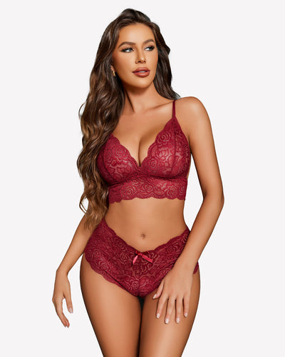 3 Piece Bra and Panty Sets with Robe