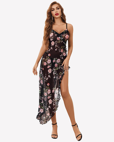 Mesh Chemise V Neck Nightdress