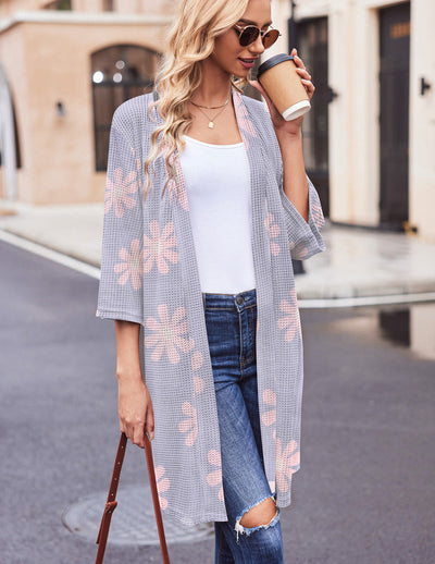 Ekouaer Soft Waffle Knit Bathrobe (US Only)