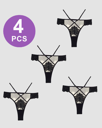 Lace Mid-Rise High Stretch Panties