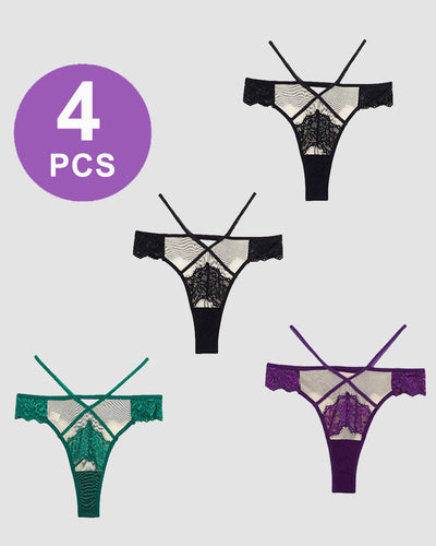 Lace Mid-Rise High Stretch Panties