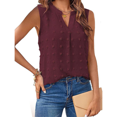 Women's Jacquard Sleeveless V-neck Vest