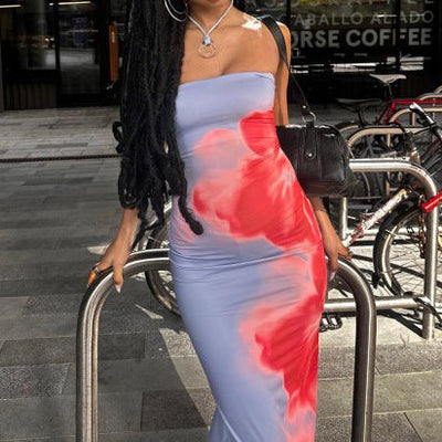 Bella Slit Tube Maxi Dress