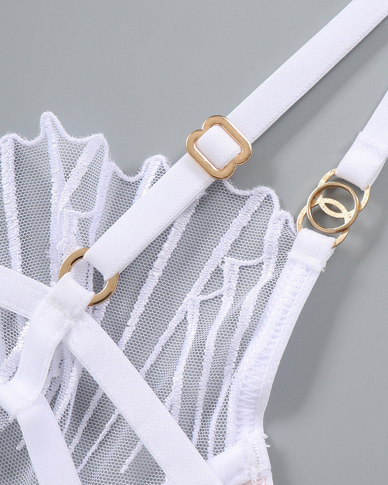 Thin Embroidered Bra