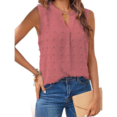 Women's Jacquard Sleeveless V-neck Vest