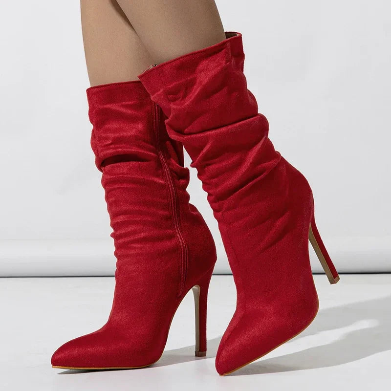 Velvet Stiletto Boot