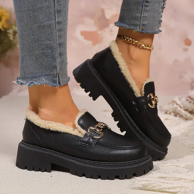 Sherpa Lined Platform Loafer