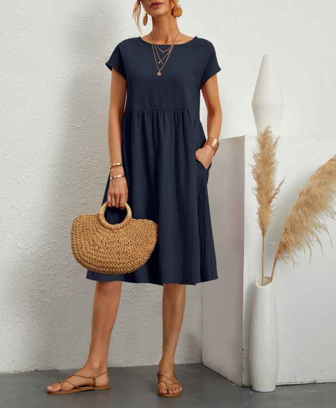 Women's Cotton A-line Skirt Dress