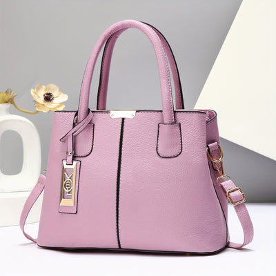 1pc Fashionable Large Tote - PU Leather, Versatile Shoulder & Crossbody Bag