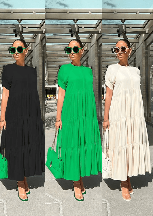 ACEWONDERS™ Tiered Midi Dress