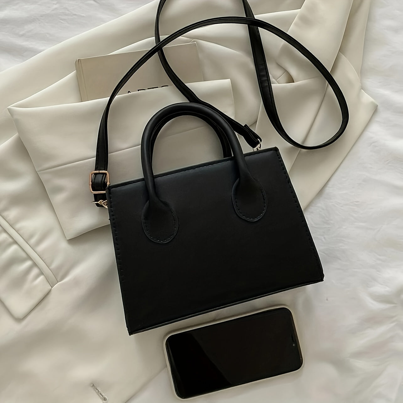 Trendy Square Handbag - Mini Crossbody, Minimalist Top Handle Shoulder Bag