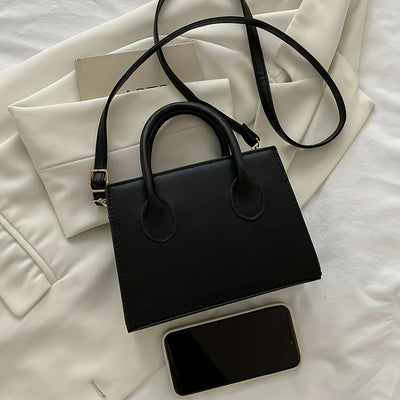 Trendy Square Handbag - Mini Crossbody, Minimalist Top Handle Shoulder Bag